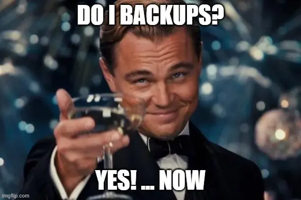 Backup strategy is in place and used every day