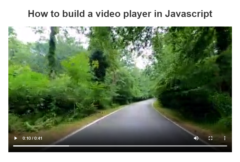 Screenshot of the video player UI