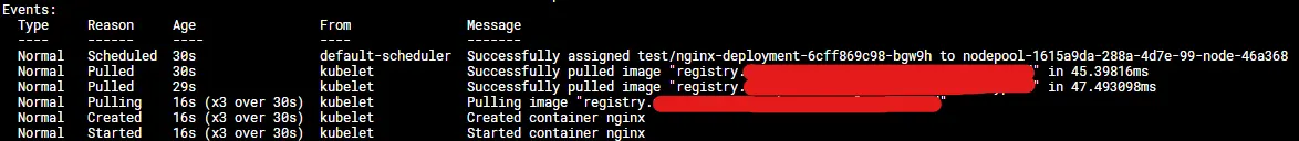 How To Install A Private Docker Container Registry In Kubernetes - Image of Pod Pull Events